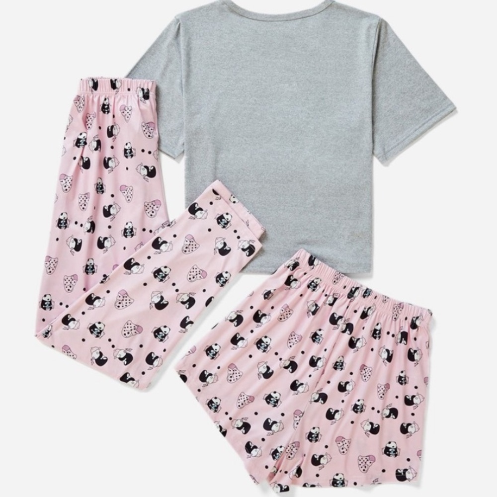 3 Piece Pajama Set - Panda - Do Not Disturb Before Coffee NWT - Picture 2 of 6